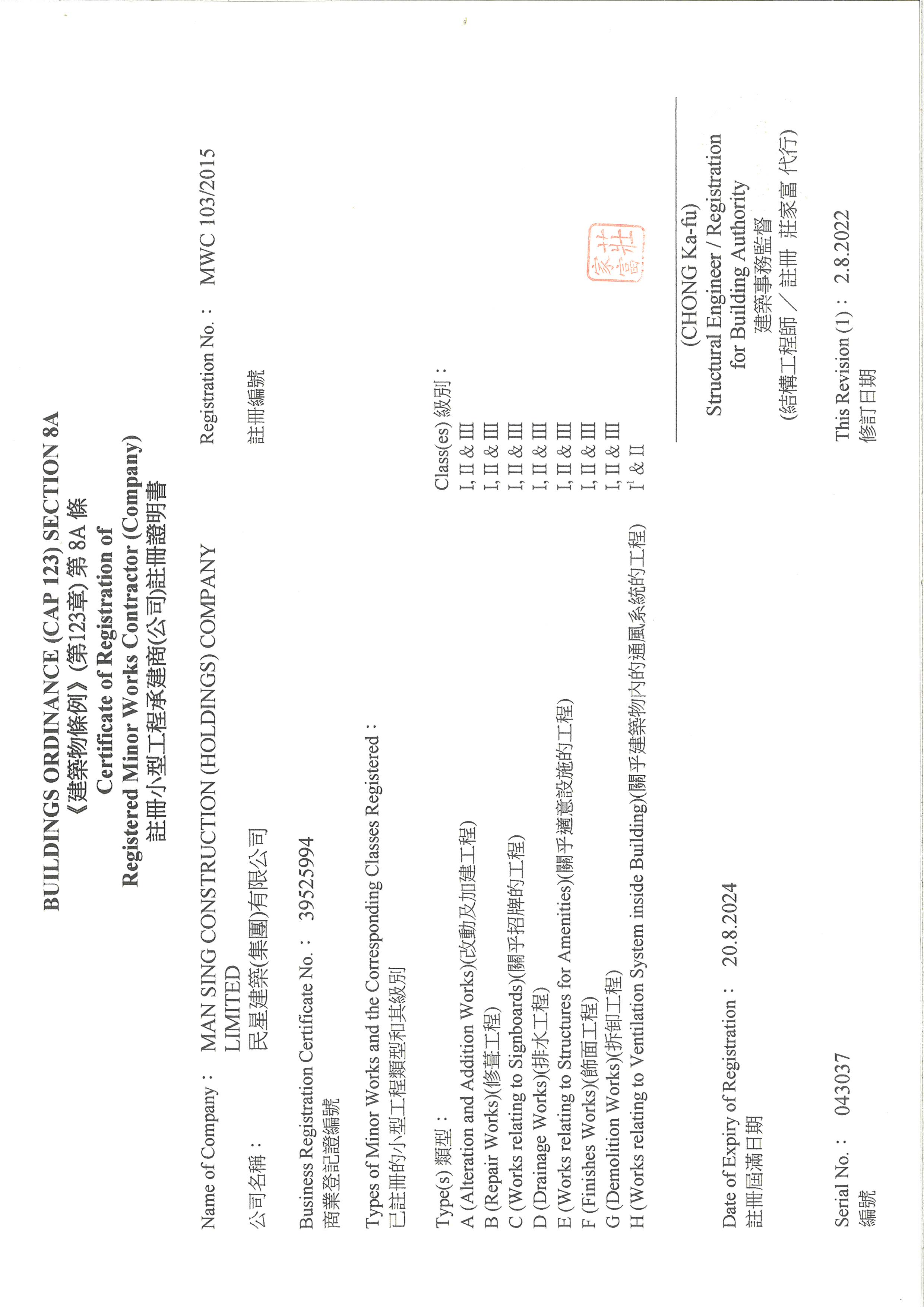 Minor Works Contractor